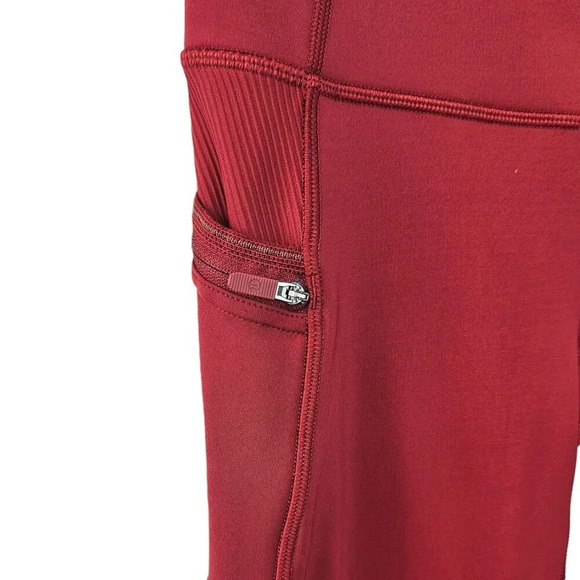 Lululemon Keep The Fleece Tight 28" Dark Sport Red Size 4 Tech Fleece Athleisure - Picture 5 of 12